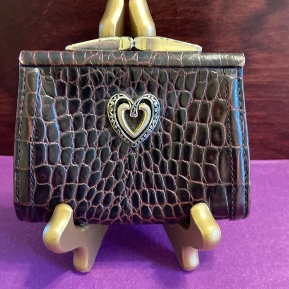 Brighton deep chocolate brown coin purse